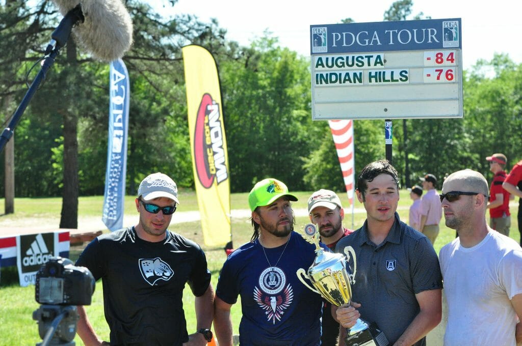 Augusta University collected the school's third national disc golf title. Photo: PDGA