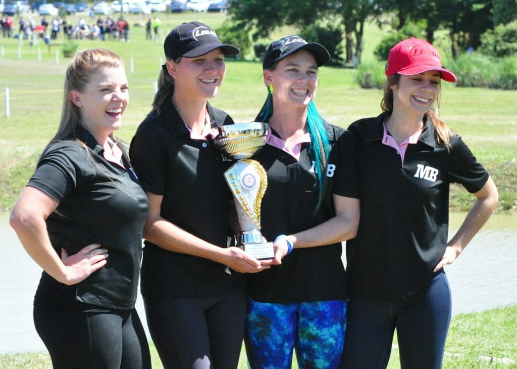 California State University-Monterey Bay took home its second consecutive women's team title. Photo: PDGA