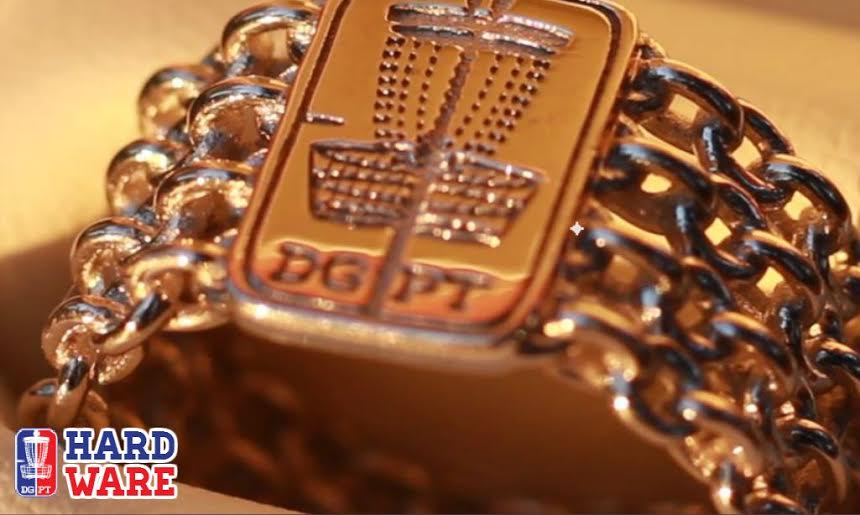 The Disc Golf Pro Tour championship ring. Photo: DGPT