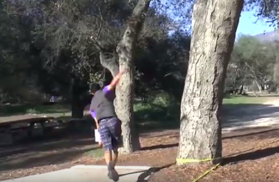 Paul McBeth tees off during the final nine of the Wintertime Open.