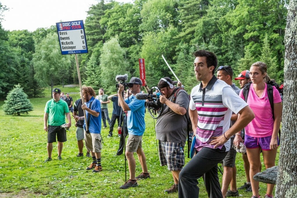 Paul McBeth struggled en route to a rare over par showing yesterday at the second round of the Vibram Open. Photo: Stu Mullenberg, The Flight Record