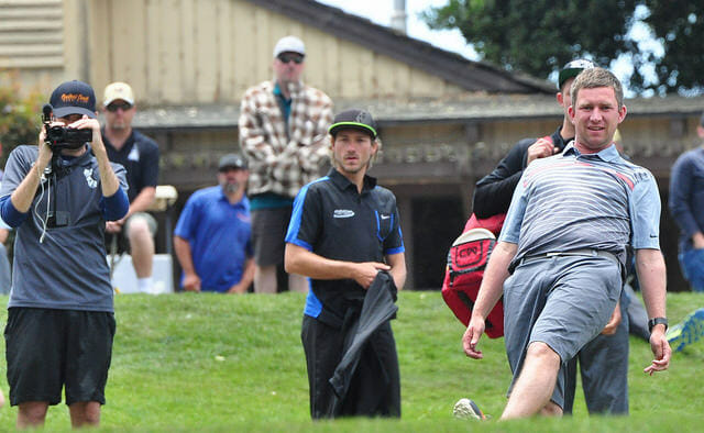 Though this photo shows otherwise, Nate Sexton is the best on tour at being able to avoid going "on tilt." Photo: PDGA