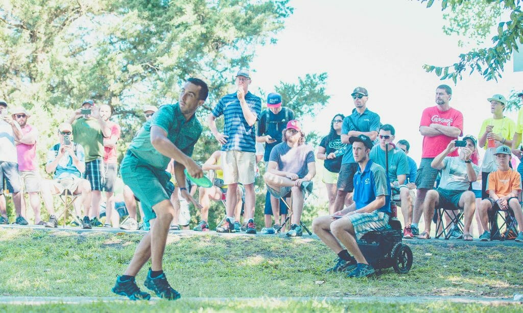 Paul McBeth shot a 13-under at Jones East to narrow the gap heading into the Final 9. Photo: Juan Luis Garcia, Overstable Studios