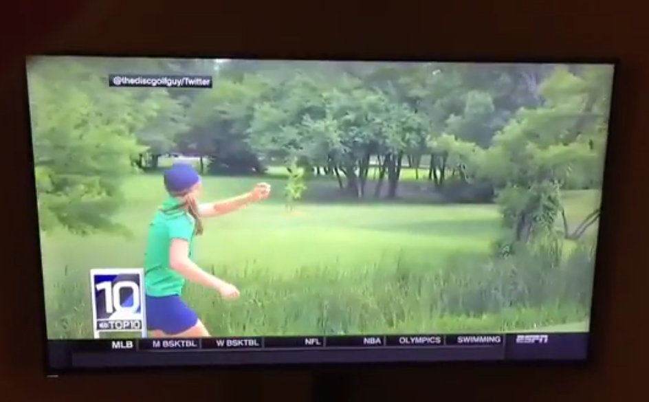 Pierce's National Disc Golf Day Ace Makes It On ESPN's Sportscenter
