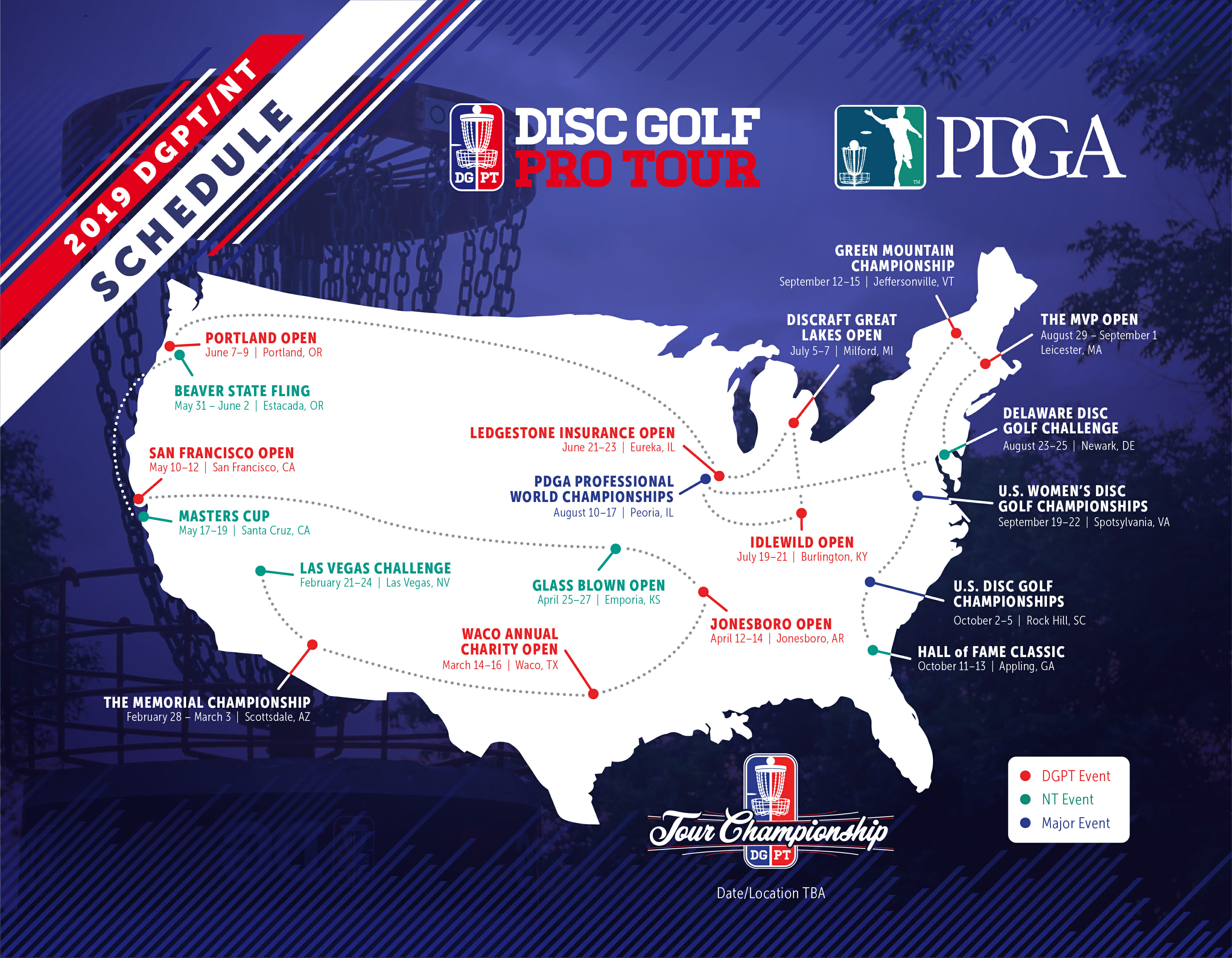 2019 Tour Schedules Released By DGPT And PDGA | Ultiworld Disc Golf