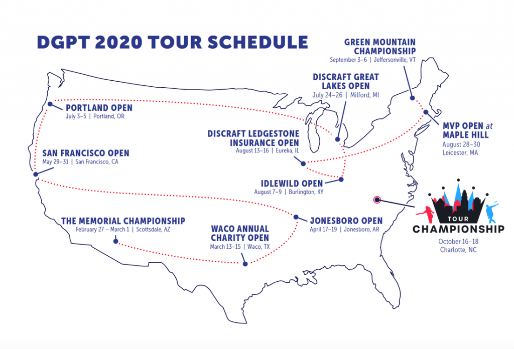 Disc Golf Pro Tour 2020 Schedule - Livewire - Ultiworld Disc Golf