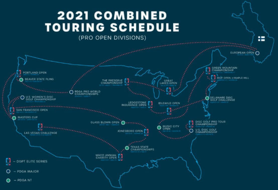 pro tour schedule disc golf