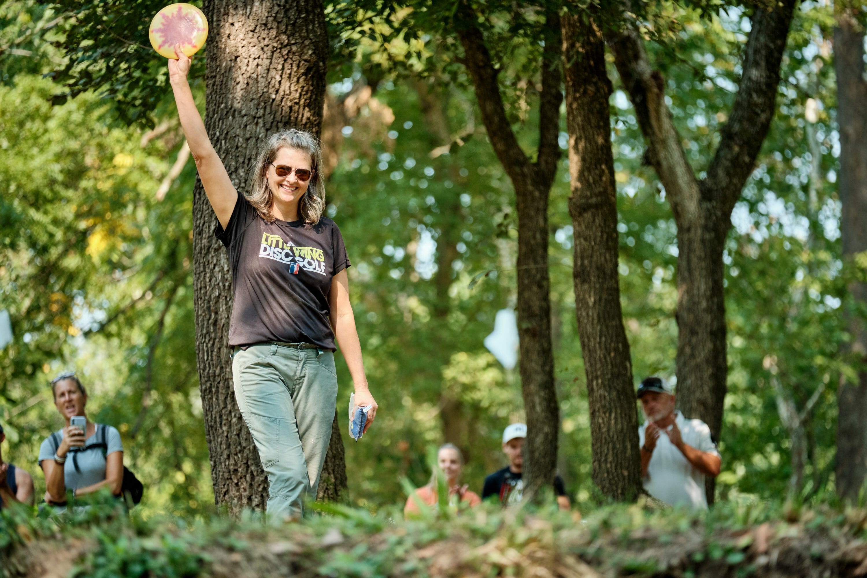 Des Reading Signs with Mint Discs for 2022 Livewire Ultiworld Disc Golf