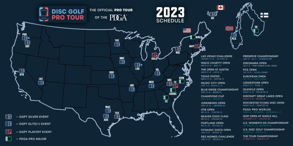 Here is the 2023 Disc Golf Pro Tour Schedule Ultiworld Disc Golf